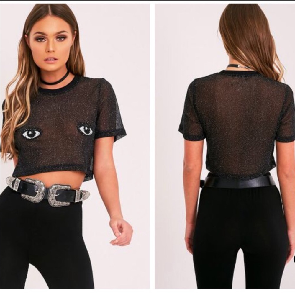 Mesh Eye Crop Top